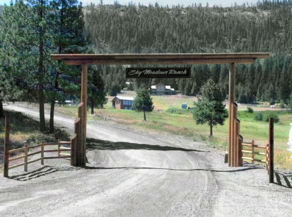 Milled logs in place at ranch in Eastern Wa.